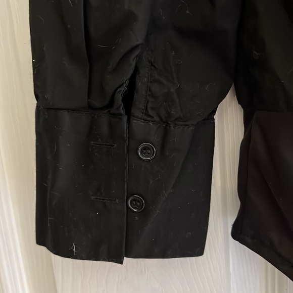 Poplin Button Down Black Bodysuit - Picture 5 of 5